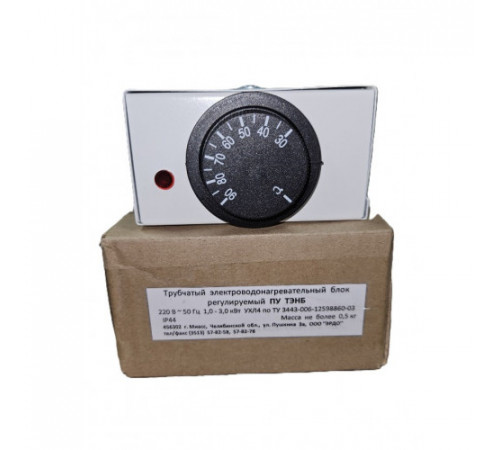 ТЭН 1 1/4'' 5 кВт, с блоком упр., нерж сталь (для бойл. QUARTZ-STANDART 300,750,1000л) / блок+ тэн