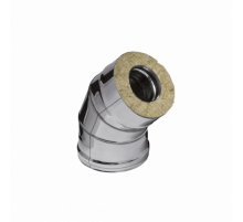 Сэндвич-колено Ferrum HF Plus 135° (430/1,0мм + нерж.) Ф150х210