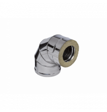 Сэндвич-колено Ferrum HF 90° (430/0,8мм + нерж.) Ф115х200