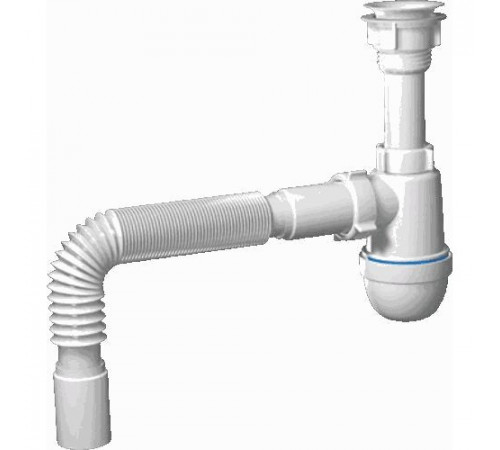 Сифон для мойки АНИ Варяг 1.1/2х40 с гибкой трубой 40х40 C5005