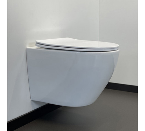 Унитаз подвесной Comforty 103, безободковый, сиденье дюропласт softclose тонкое, быстросъёмное
