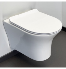 Унитаз подвесной Comforty 109 безободковый, сиденье дюропласт softclose тонкое, быстросъёмное