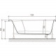 Ванна акриловая Eurolux OBERONY 170х75