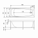 Ванна акриловая Eurolux TROYA 170x70