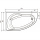 Ванна акриловая Eurolux BAGI 170x100 R