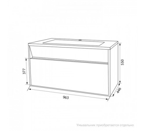 Тумба подвесная IDDIS Esper ESP10W0i95, Белый, 100 см