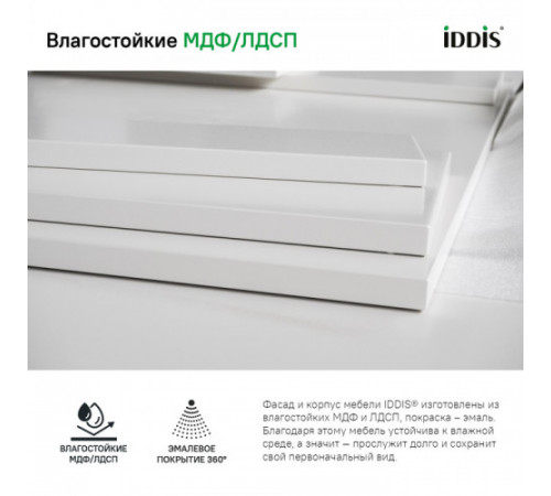Пенал подвесной IDDIS Esper ESP35W0i97, Белый, 35 см
