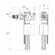 Арматура смывная IDDIS Optima Home F012400-0005, Белый, 1-ур, боковой подвод, тип А