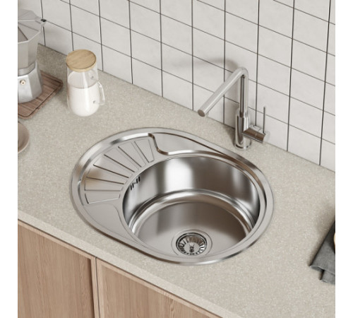Мойка кухонная IDDIS Suno SUN60PDi77, нерж. сталь, полир., 600*470