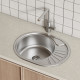 Мойка кухонная IDDIS Suno SUN60SDi77, нерж. сталь, шелк, 600*470
