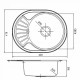 Мойка кухонная IDDIS Suno SUN60SDi77, нерж. сталь, шелк, 600*470