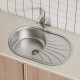 Мойка кухонная IDDIS Suno SUN77SDi77, нерж. сталь, шелк, 770*480