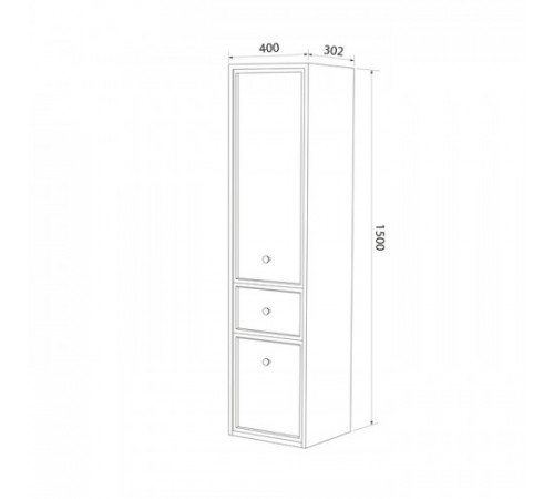 Пенал подвесной IDDIS Torr TOR40W0i97, Белый матовый, 40 см