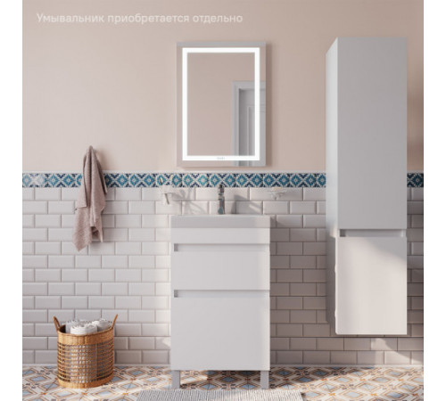 Тумба напольная IDDIS Zodiac ZOD5CBFi95, Белый матовый, 50 см