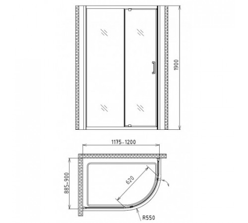 Душевой уголок Gemy Sunny Bay S28202