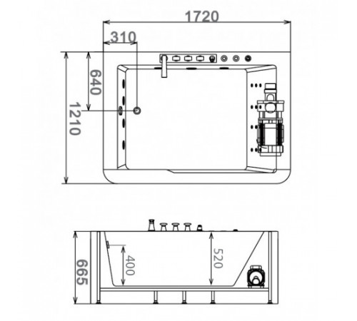 Акриловая ванна Gemy G9226 K