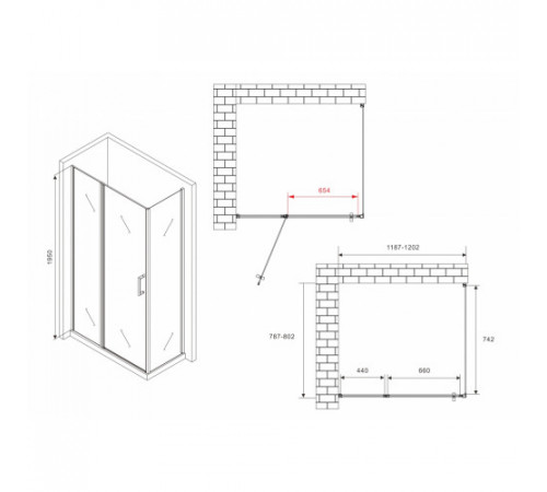 Душевой уголок ABBER Sonnenstrand AG04120S-S80