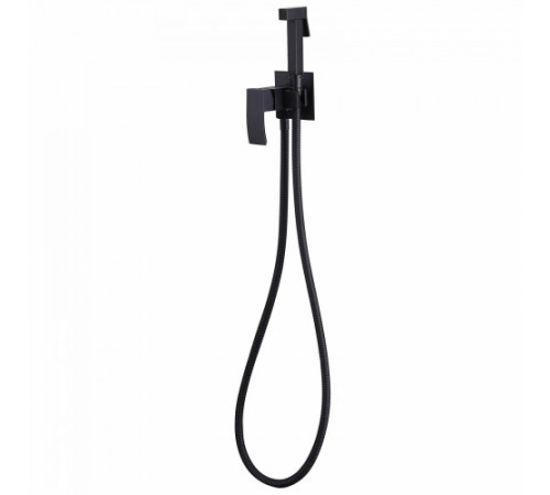 Смеситель ABBER Wasserfall AF8625B с гигиеническим душем, черный матовый