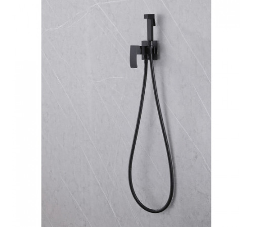 Смеситель ABBER Wasserfall AF8625B с гигиеническим душем, черный матовый