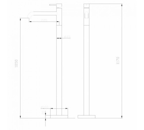 Смеситель ABBER Wasser Kreis AF8140 напольный для раковины, хром