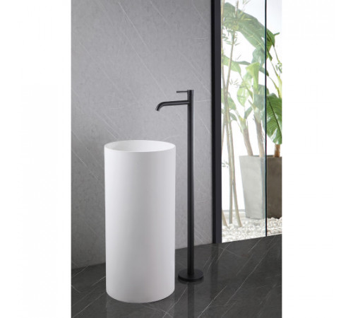 Смеситель ABBER Wasser Kreis AF8140B напольный для раковины, черный матовый