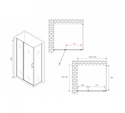 Душевой уголок ABBER Sonnenstrand AG04130S-S70