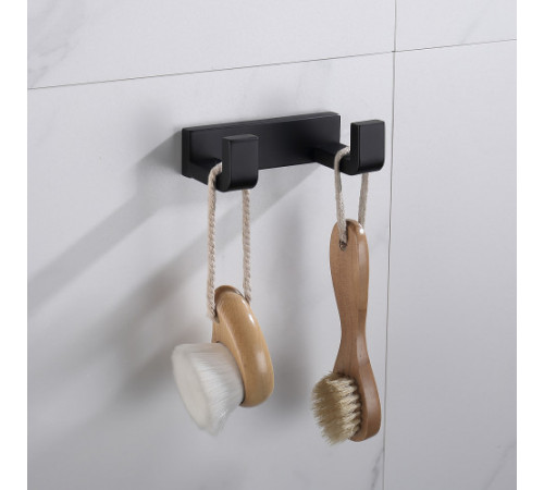 Крючок двойной ABBER Westen AA1750B черный матовый