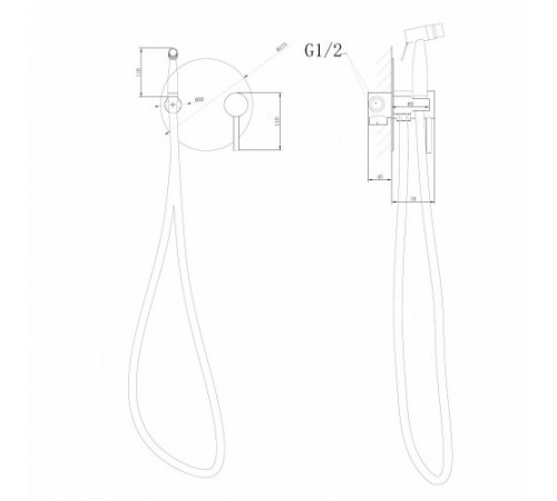 Смеситель ABBER Emotion AF8826G с гигиеническим душем, золото матовое